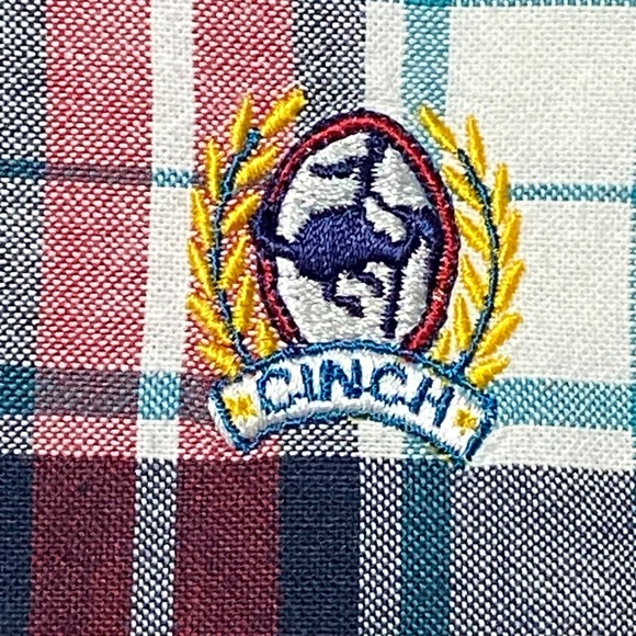 Cinch Mens Large Long Sleeve Plaid Button Down Shirt Western Cowboy Style - Picture 4 of 10